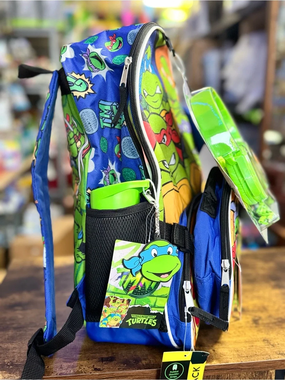Kids 6-Piece Set — Green Backpack & Headphones